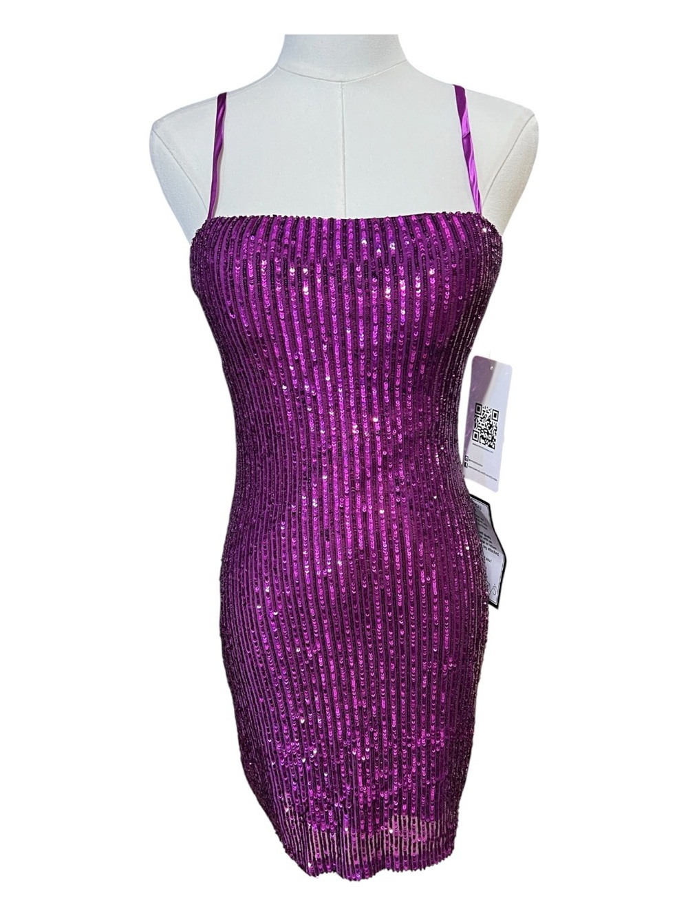 🆕 NWT Emerald Sundae Purple Sequin Bodycon Mini Dress | Juniors S